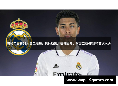 英格兰最新25人名单揭晓：贝林厄姆、福登回归，阿历克斯·斯科特首次入选